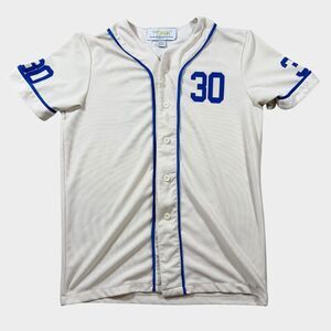 The Sandlot Benny Rodriguez #30 Baseball Jersey Mens Size Medium Cream Blue 2018